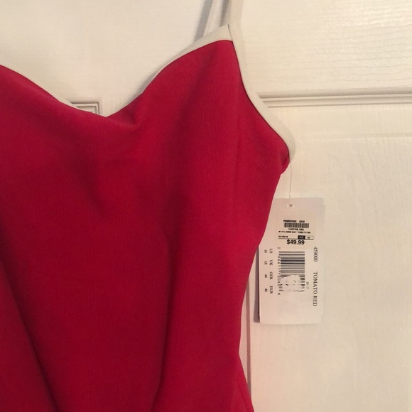 Penbrooke 1 piece swimsuit in tomato red - Picture 5 of 6
